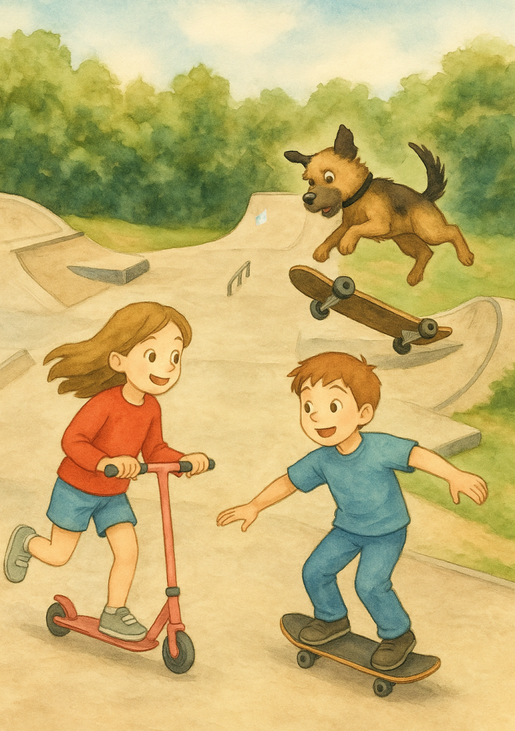 Children in Skatepark